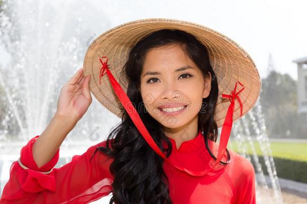 成人越式旗袍亚洲亚洲的美丽的