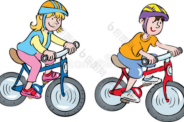 自行车男孩<strong>卡通儿童运动</strong>