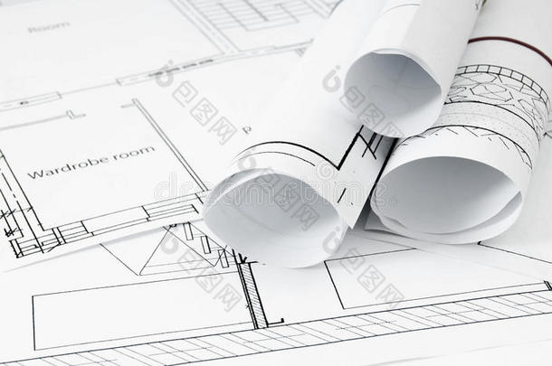 建造房屋的图纸。 工作图纸