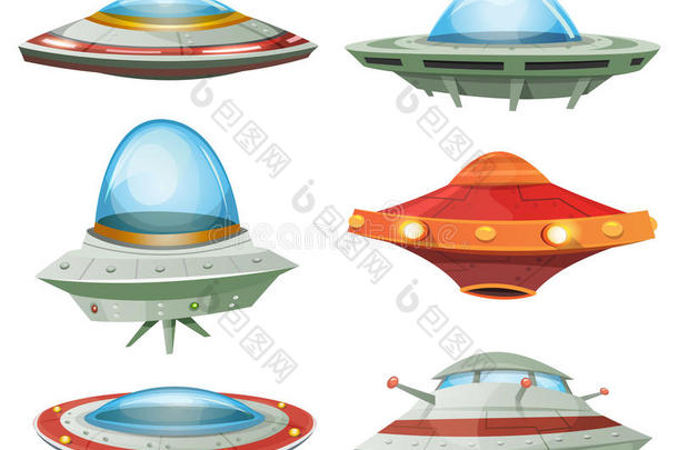 飞碟，宇宙飞船和UFO套装