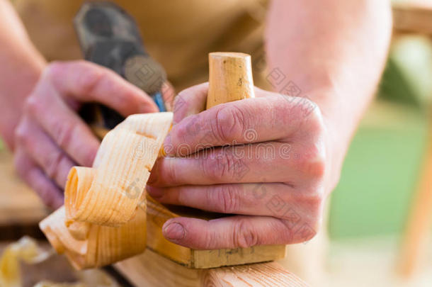 木工用刨床和工件的木工
