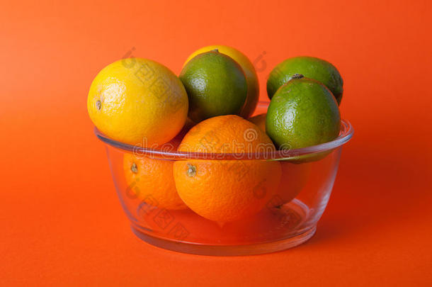 背景碗柑橘颜色彩色的