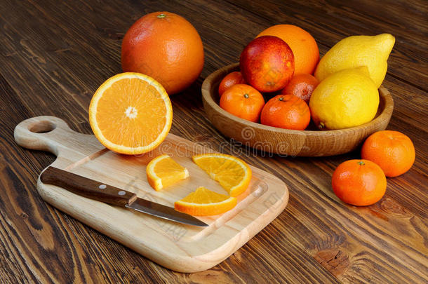 柑橘类水果-橘子、柠檬、橘子、柚子