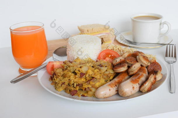 早餐，简单早餐，亚洲早餐，菲律宾早餐，传统菲律宾早餐