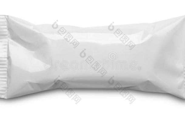 空白塑料袋<strong>食品包装</strong>在白色