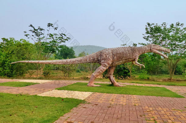恐龙生命大小复制恐龙展示在<strong>四象</strong>公园，泰国
