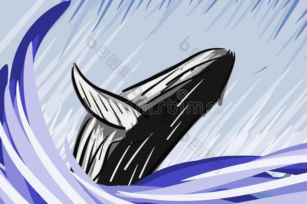 离开水的艺术鲸鱼