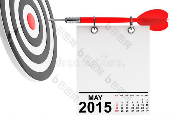 日历2015年5月与目标