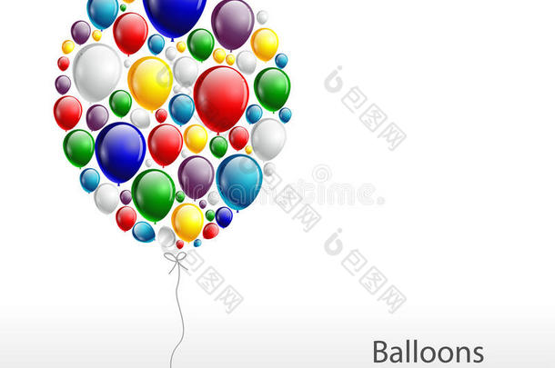摘要周年纪念日背景气球出生