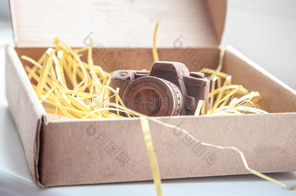 手工制作的非名牌巧克力相机
