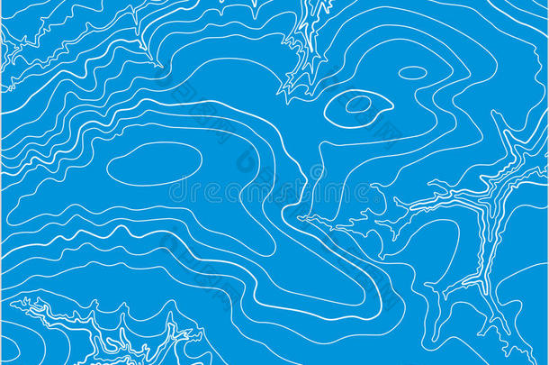 蓝色抽象矢量地形图