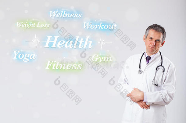 临床医生指出健康和健身收集的WOR
