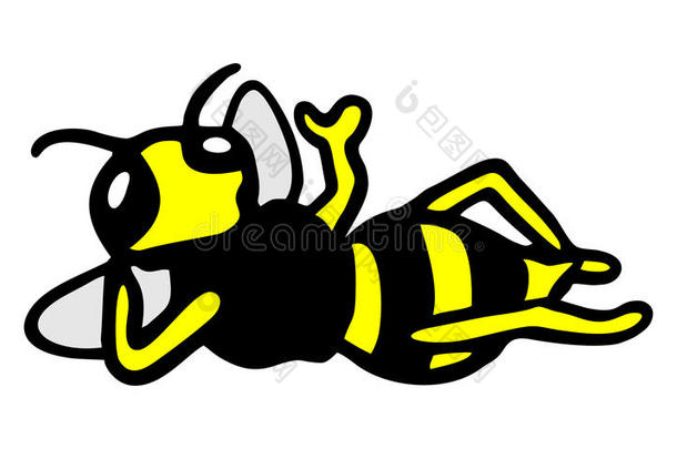 动物蜜蜂卡通画有趣的