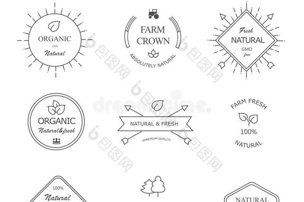 有机<strong>食品标签</strong>和元素