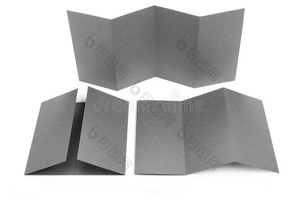 空白折叠纸传单或传单模型。