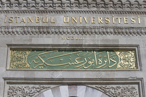 伊斯坦布尔大学的大门细节