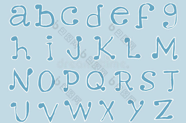 字母字体-矢量图示