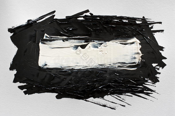 黑色抽象水彩丙烯酸笔触