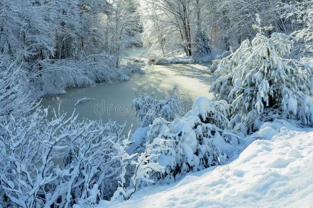 一个冬季仙境-哈里森，缅因州，2014年11月26日