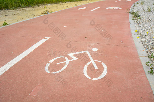 沥青背景自行车自行车道骑自行车