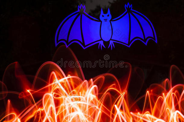 蝙蝠出地狱般的轻画构图