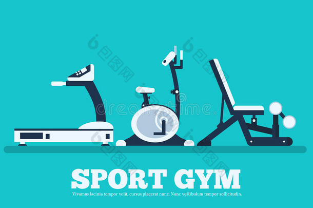 健身运动，健身房，运动设备，健身平板