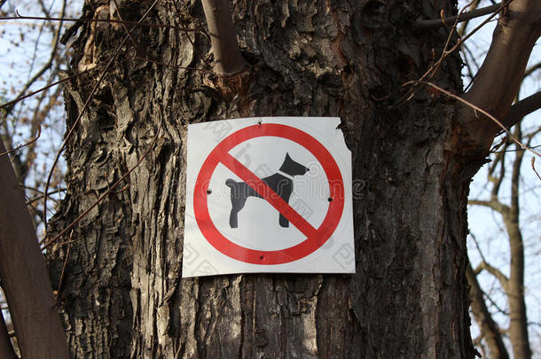 禁止遛狗的标志