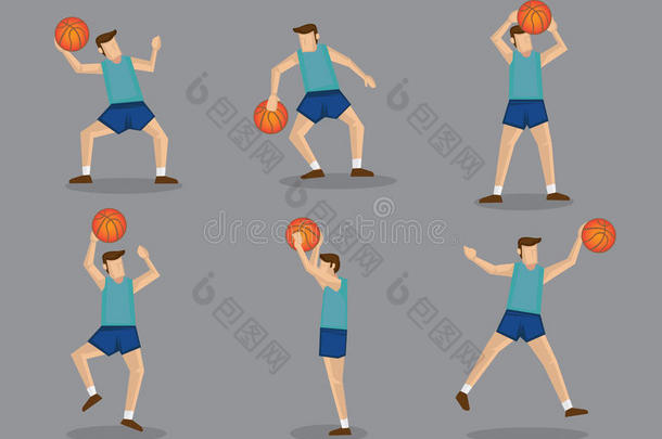篮球跳跃、投篮、投掷运动员