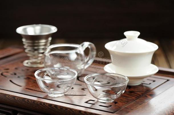 中国茶道与海湾和玻璃茶
