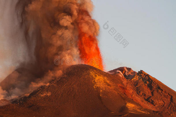 埃特纳<strong>火山</strong>喷发