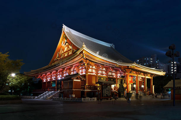 日本东京的AsakusaKannon或森松寺