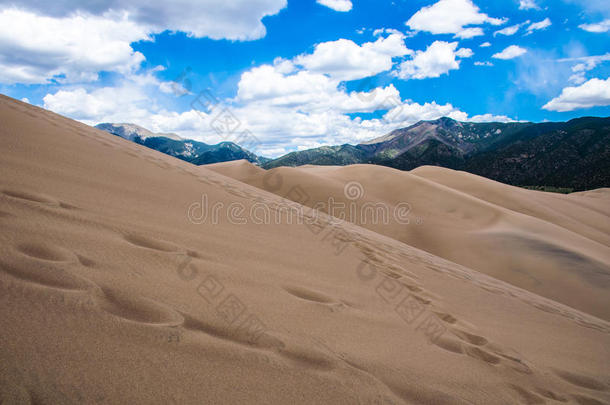 伟大的沙丘国家公园科罗拉多自然奇观太阳光束