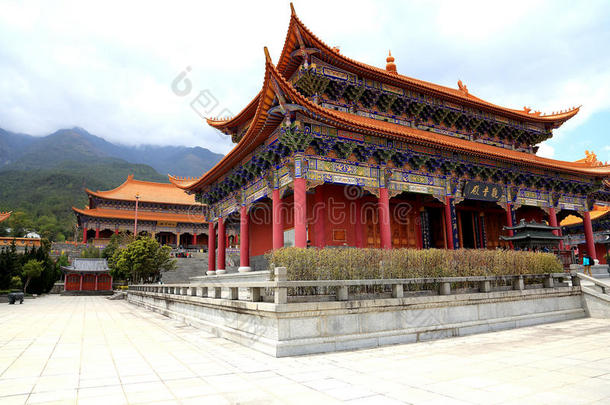 <strong>大理</strong>的崇山寺和三座宝塔。 云南省。 中国。