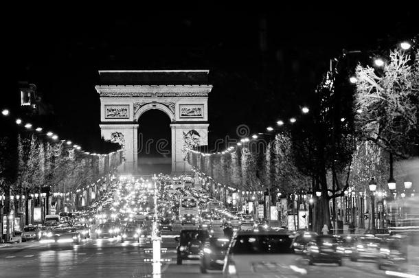 巴黎的凯旋门。