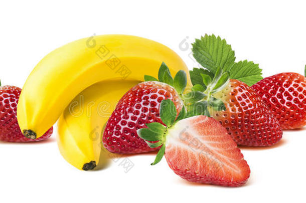 白背香蕉草莓水平构图