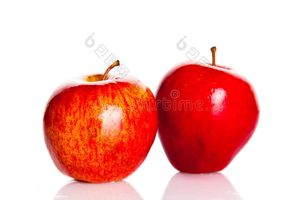 苹果分离在白色背景水果健康营养