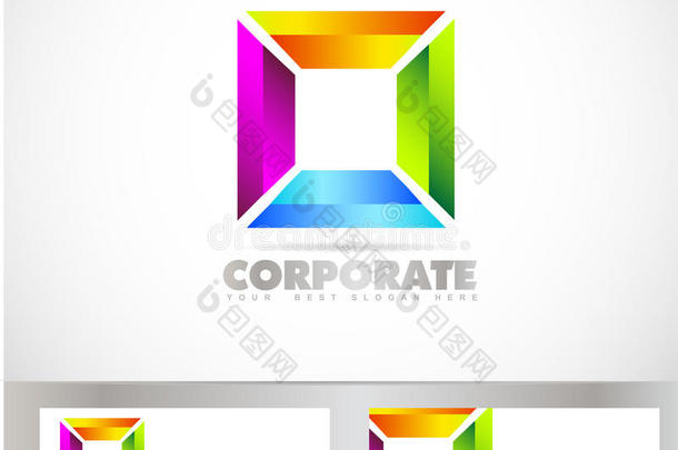 彩色方形<strong>公司</strong>标志