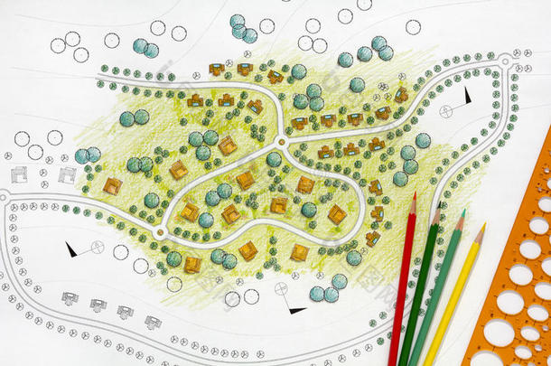 建筑师建筑的建筑学蓝图建筑