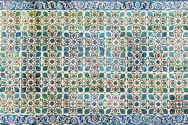 土耳其瓷砖形式的背景