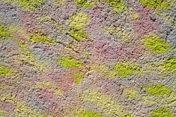 彩色装饰浮雕石膏在墙上