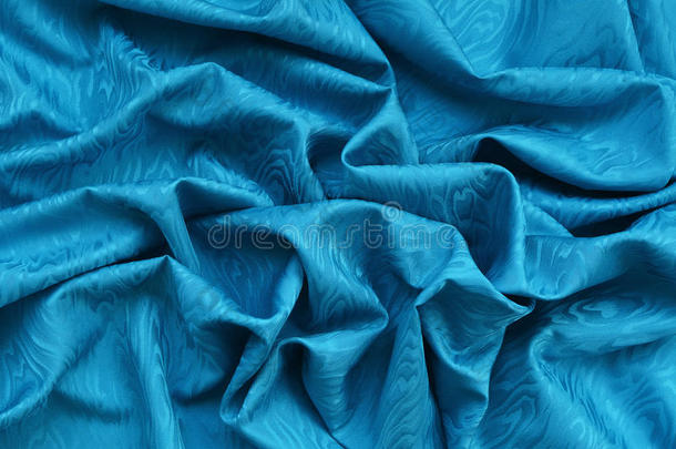具有波<strong>浪纹</strong>理的蓝色丝绸缎