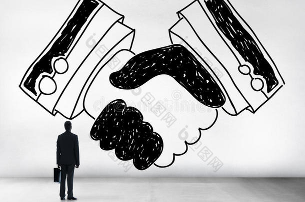 握手协议伙伴关系交易信任欢迎概念