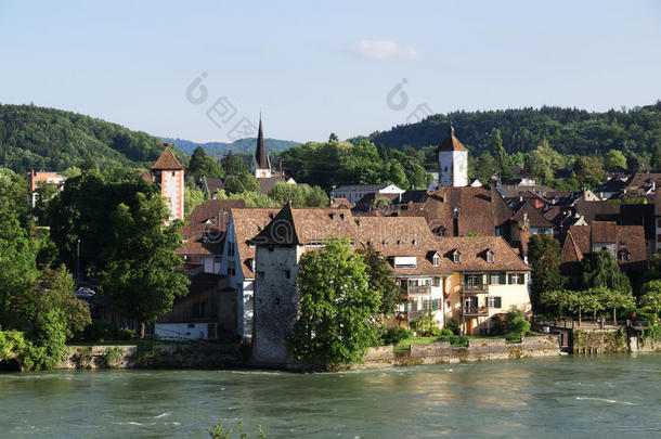 瑞士莱茵河畔的莱茵河畔的城市