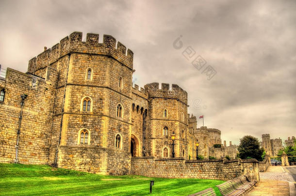 温莎城堡的大门-英国