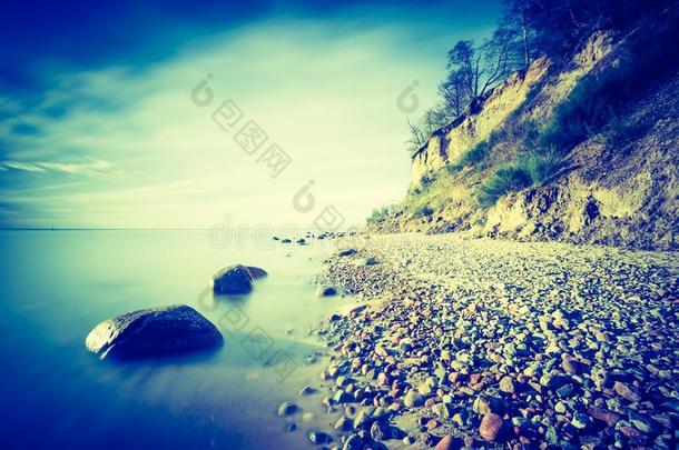 波罗的海海湾海滩美女蓝色