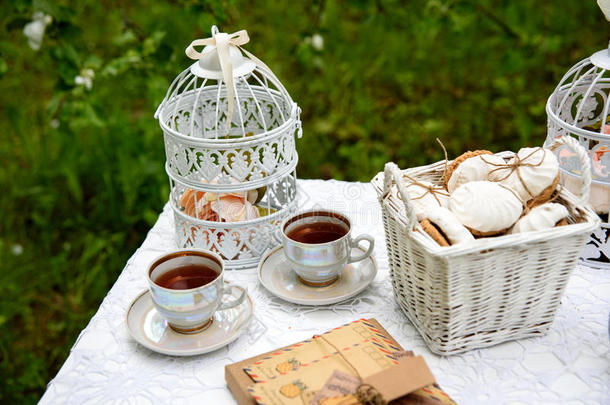 野餐-茶和饼干