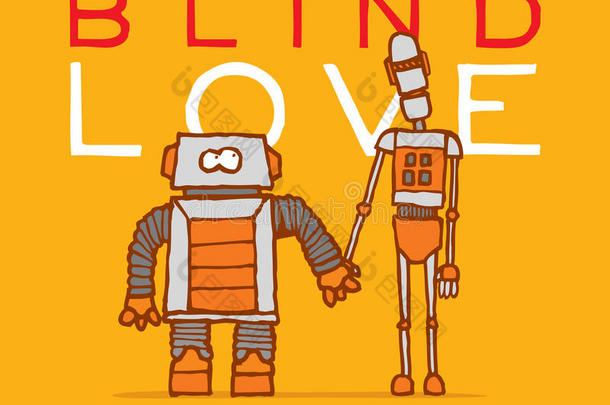 两个不同机器人之间的盲目爱