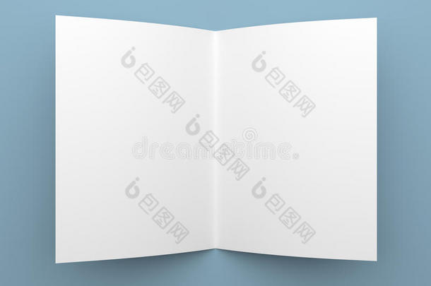 空白折叠传单，小册子或小册子模型