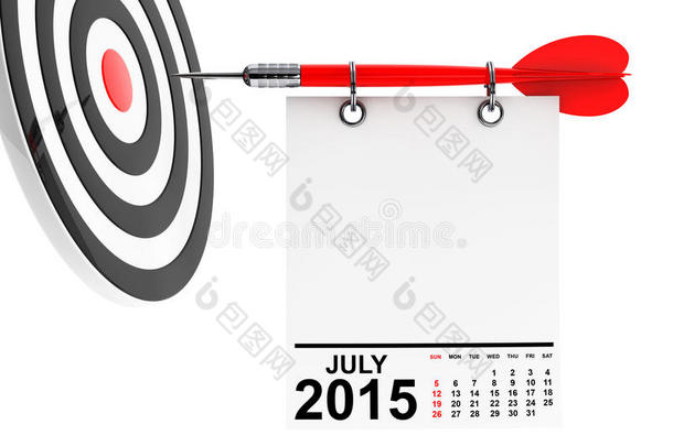 日历2015年7月与目标
