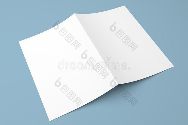 空白折叠传单，小册子，明信片，名片或小册子